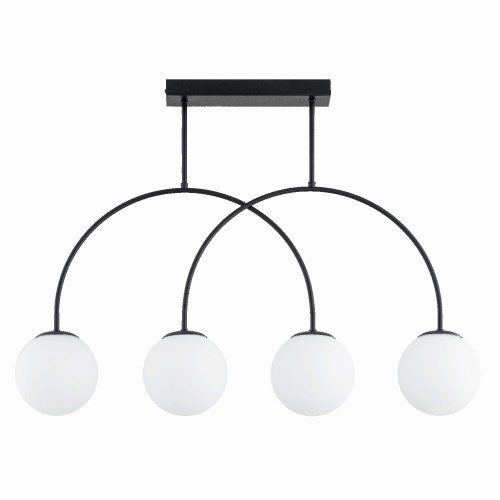 Lampa sufitowa DILAR czarna/biała 4xE14 63292 Alfa