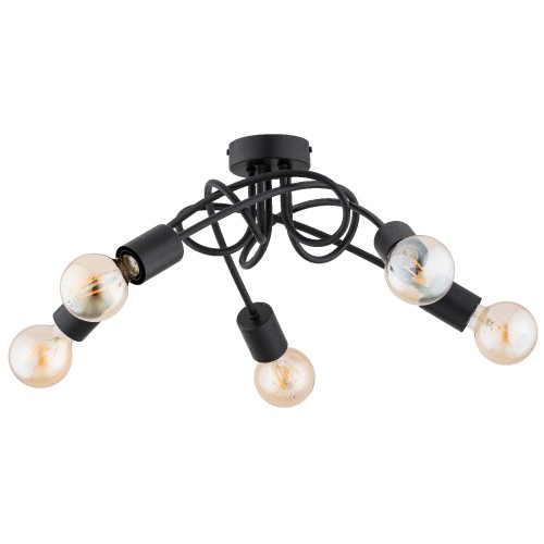 Lampa sufitowa DISEL czarna 5xE27 63279 Alfa