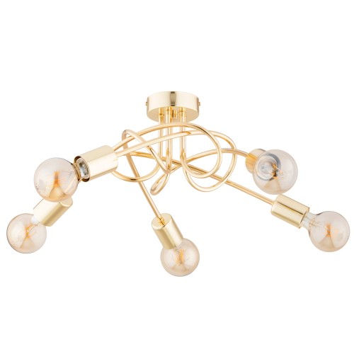 Lampa sufitowa DRAGO złota 5xE27 63267 Alfa