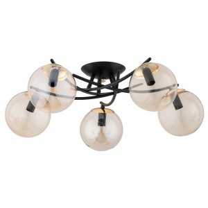 Lampa sufitowa SAVI czarny/złoty 5xE14 63259 Alfa