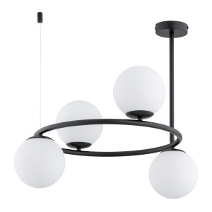 Lampa sufitowa RINGO A-4 czarna/biała 4xE14 63256 Alfa
