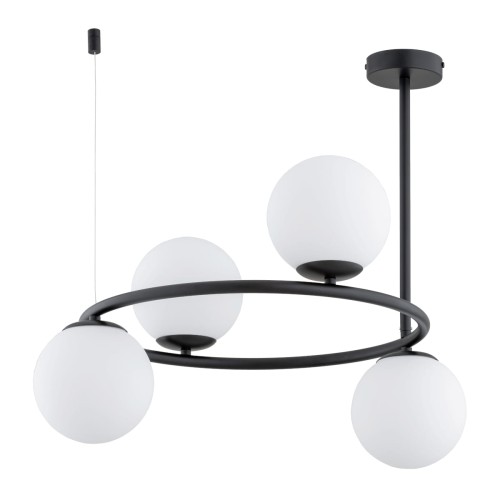 Lampa sufitowa RINGO A-4 czarna/biała 4xE14 63256 Alfa