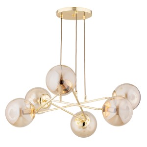 Lampa sufitowa TRISTAN złota 6xE14 63248 Alfa