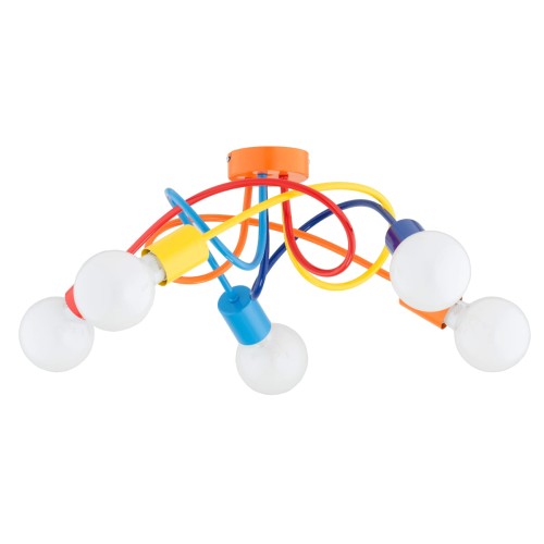 Lampa sufitowa BOSTON wielokolorowa 5xE27 63239 Alfa