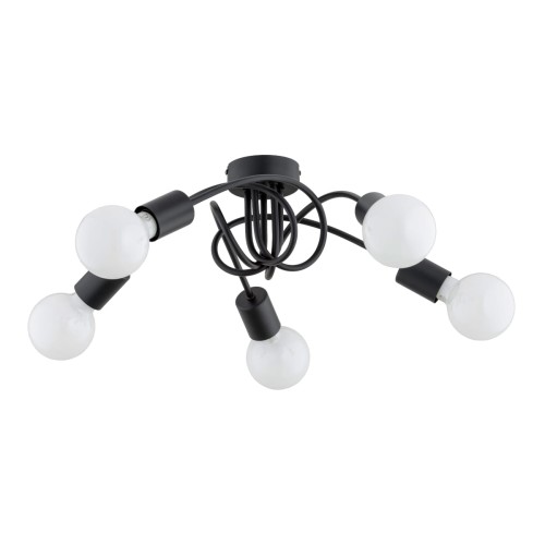 Lampa sufitowa FARTA czarna 5xE27 63237 Alfa