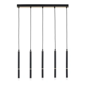 Lampa wisząca DERANY czarny/złoty 5xG9 63230 Alfa