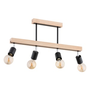 Lampa sufitowa PILO drewniana 4xE27 63226 Alfa