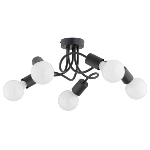 Lampa sufitowa NILL czarna 5xE27 63224 Alfa
