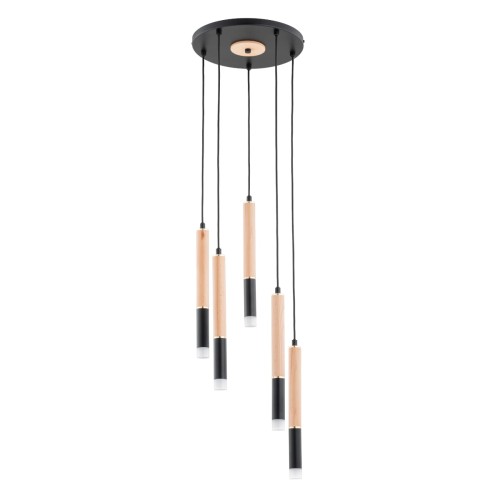 Lampa wisząca RODEO drewniana 5xG9 63222 Alfa