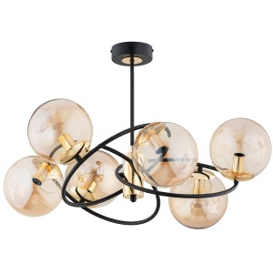 Lampa sufitowa WIROMAT złota 6xE14 63220 Alfa
