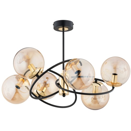Lampa sufitowa WIROMAT złota 6xE14 63220 Alfa
