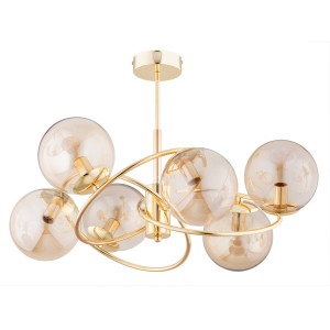 Lampa sufitowa WIROMAT złota 6xE14 63219 Alfa