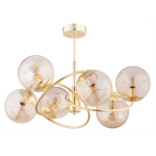 Lampa sufitowa WIROMAT złota 6xE14 63219 Alfa
