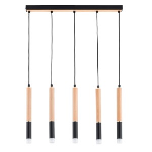Lampa wisząca RODEO drewniana 5xG9 63216 Alfa