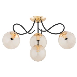 Lampa sufitowa OXA złota & czarna 4xE14 63214 Alfa