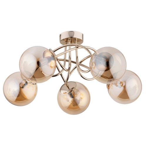 Lampa sufitowa BANKO złota 5xE14 63204 Alfa