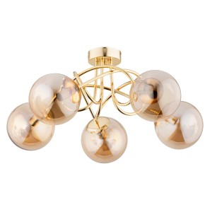 Lampa sufitowa BANKO złota 5xE14 63203 Alfa