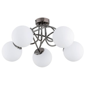 Lampa sufitowa BANKO CZARNY chrom 5xE14 63202 Alfa