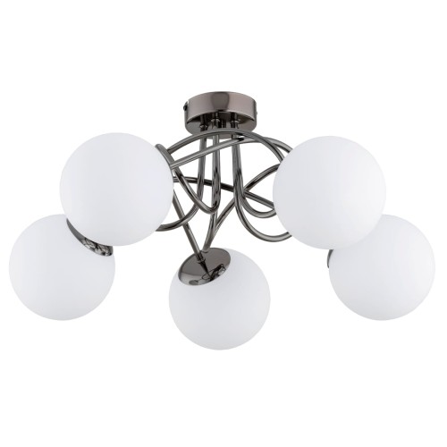 Lampa sufitowa BANKO CZARNY chrom 5xE14 63202 Alfa