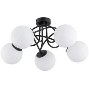 Lampa sufitowa BANKO czarno/biała 5xE14 63201 Alfa