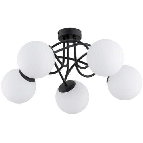 Lampa sufitowa BANKO czarno/biała 5xE14 63201 Alfa