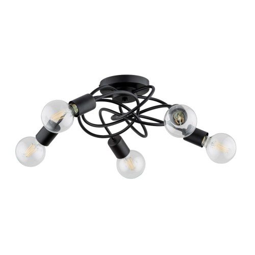 Lampa sufitowa MAXIS czarna 5xE27 63198 Alfa