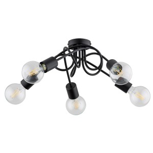 Lampa sufitowa INTER czarna 5xE27 63195 Alfa