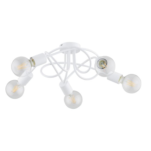 Lampa sufitowa BOSTON biała 5xE27 63194 Alfa