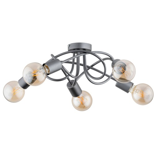 Lampa sufitowa BOSTON SREBRNA 5xE27 63193 Alfa