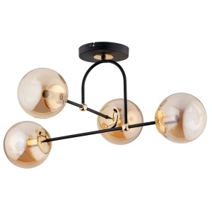 Lampa sufitowa ALERSY czarna 4xE14 63191 Alfa