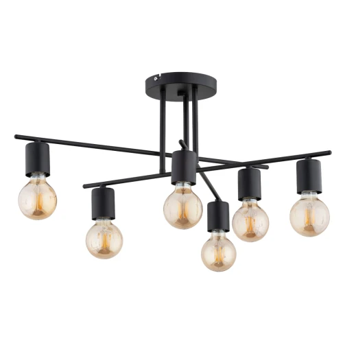 Lampa sufitowa PANAMA czarna 6xE27 63189 Alfa