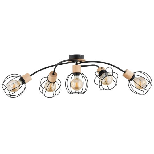 Lampa sufitowa KRABI czarna 5xE27 63188 Alfa
