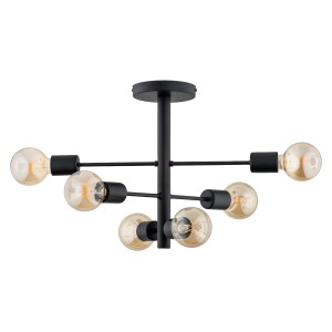 Lampa sufitowa BRISK czarna 6xE27 63183 Alfa