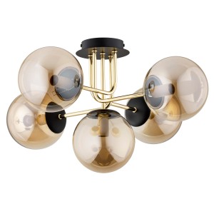 Lampa sufitowa BOSS złota 5xE14 63182 Alfa