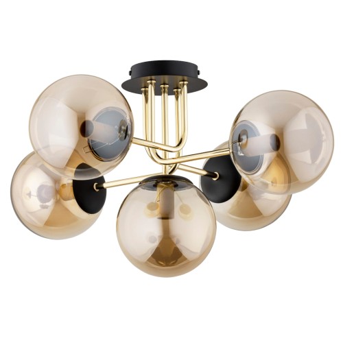 Lampa sufitowa BOSS złota 5xE14 63182 Alfa