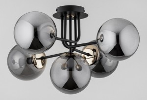Lampa sufitowa BOSS czarna 5xE14 63181 Alfa