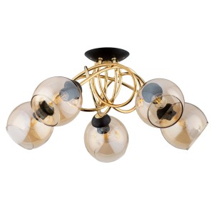 Lampa sufitowa MODENA złota 5xE14 63179 Alfa