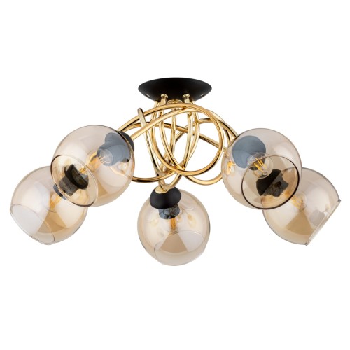 Lampa sufitowa MODENA złota 5xE14 63179 Alfa