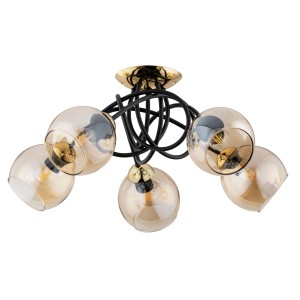 Lampa sufitowa MODENA czarna 5xE27 63176 Alfa