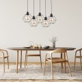 Lampa wisząca KOMBI czarna 5xE27 63175 Alfa