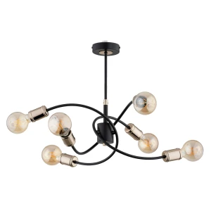 Lampa sufitowa KARUZO MIX czarna 6xE27 63170 Alfa