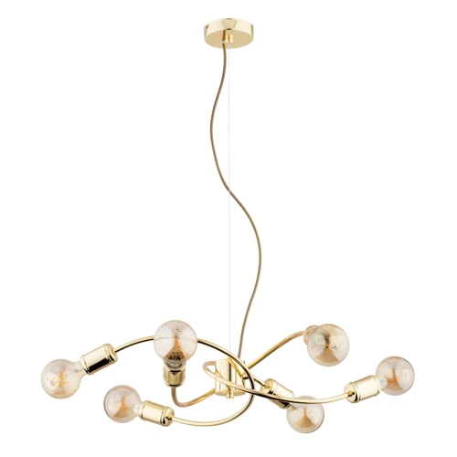 Lampa wisząca KARUZO złota 6xE27 63163 Alfa