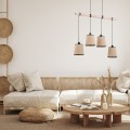 Lampa wisząca REJA drewniana 4xE27 63160 Alfa