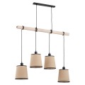 Lampa wisząca REJA drewniana 4xE27 63160 Alfa