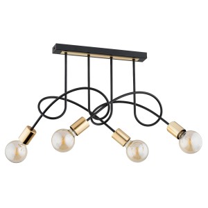 Lampa sufitowa TANGO czarna 4xE27 63155 Alfa