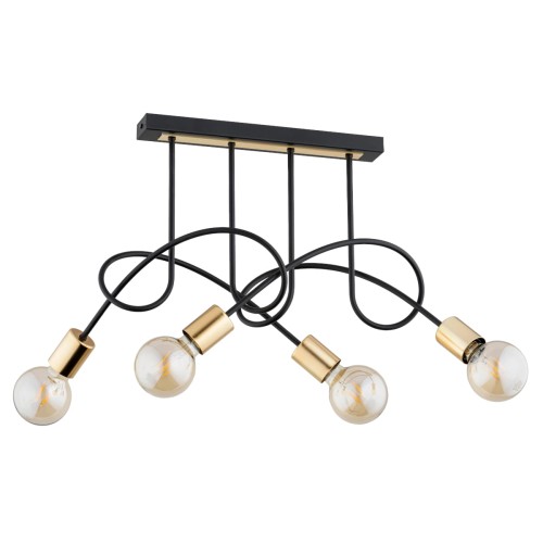 Lampa sufitowa TANGO czarna 4xE27 63155 Alfa