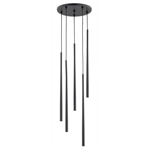 Lampa wisząca CARMEN czarna 5xG9 LED 63147 Alfa