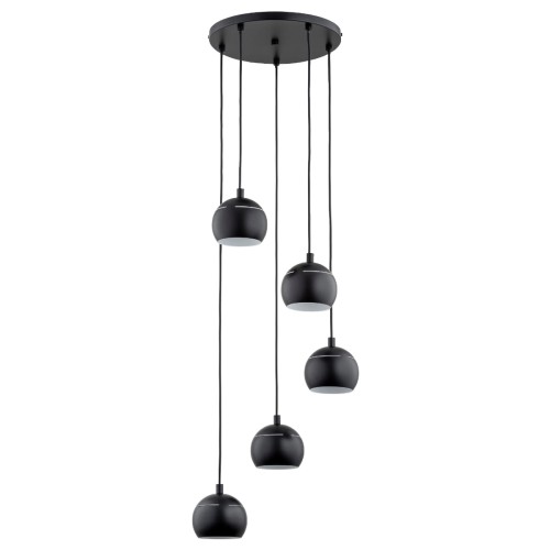 Lampa wisząca PLUS czarna 5xE14 63146 Alfa