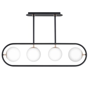 Lampa sufitowa SARAN czarno/biała 4xE14 63111 Alfa