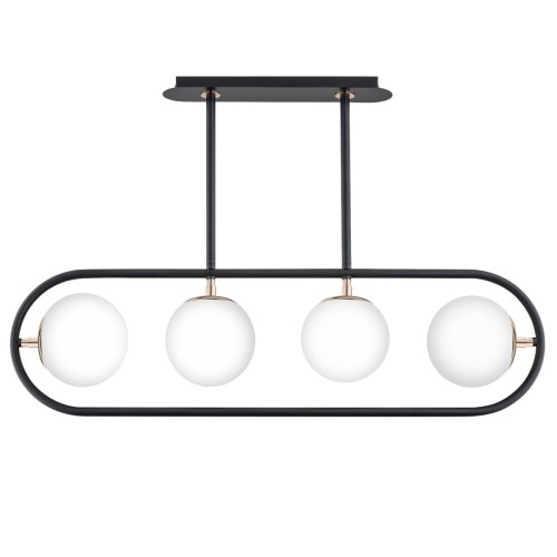 Lampa sufitowa SARAN czarno/biała 4xE14 63111 Alfa